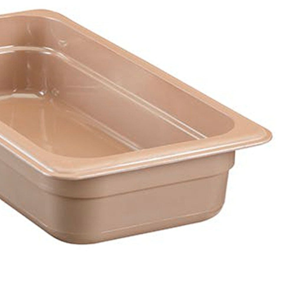 Recipiente GN 1/3  de 2&quot; de profundidad para alta temperatura color arena (azafate) - Cambro