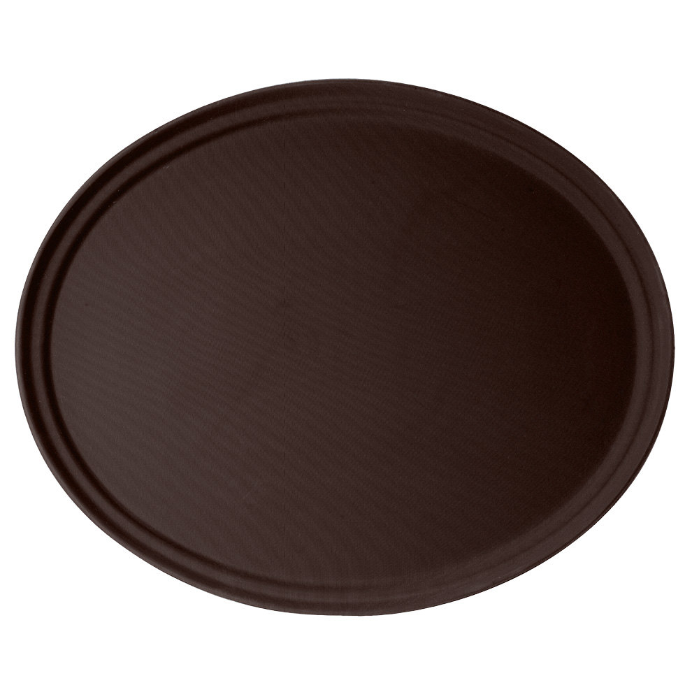 Bandeja antideslizante ovalada fibra de vidrio 73.5 x 60 cm bronceado - Cambro
