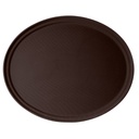 Bandeja antideslizante ovalada fibra de vidrio 73.5 x 60 cm bronceado - Cambro
