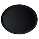 Bandeja fibra vidrio ovalada antideslizante 73.5 x 60 cm negro - Cambro