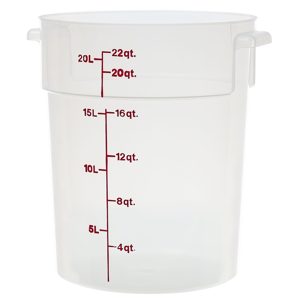 Recipiente redondo 20.8lts. polipropileno translucido - Cambro