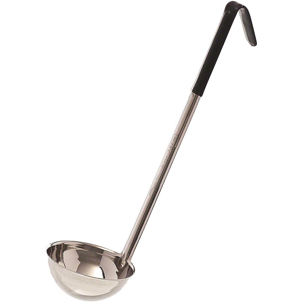 Cucharón 8 oz con mango negro aislado - Browne