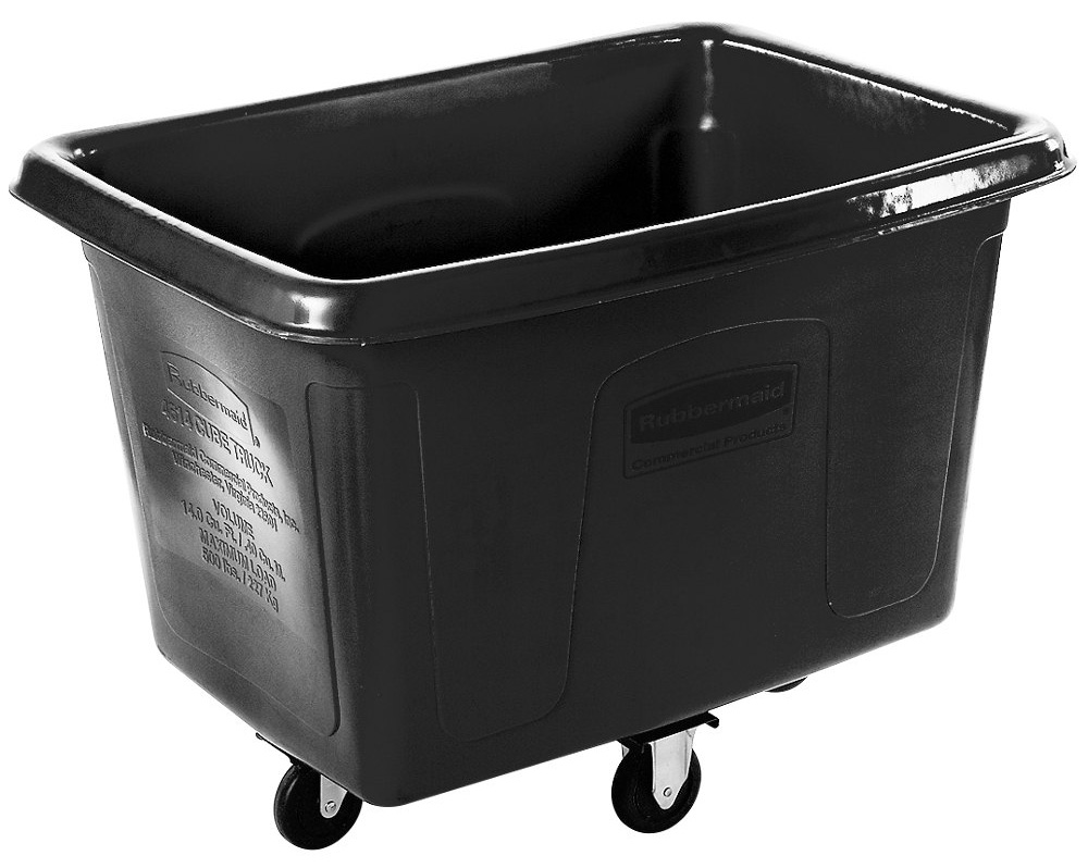 Contenedor cúbico, capacidad 400Lts, color negro - Rubbermaid Local