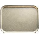 Bandeja Camtray en fibra de vidrio con bordes reforzados en aluminio color bronceado del desierto - Cambro