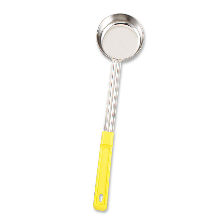 Cuchara sólida porcionadora de 5 oz con mango amarillo - Browne