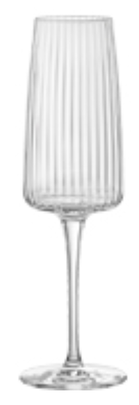 Copa Exclusiva Prosecco 8 1/2 oz | 255 ml - Alt 22,5cm Dim 4,75 cm Tipo de Vidrio Star Glass - Bormioli Rocco