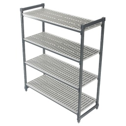 [ESU244272V4580] Unidad de estantería inicial Elements con 4 entrepaños ventilados, 107cm. x 61cm. x 183cm. (frente, fondo, alto) - Cambro