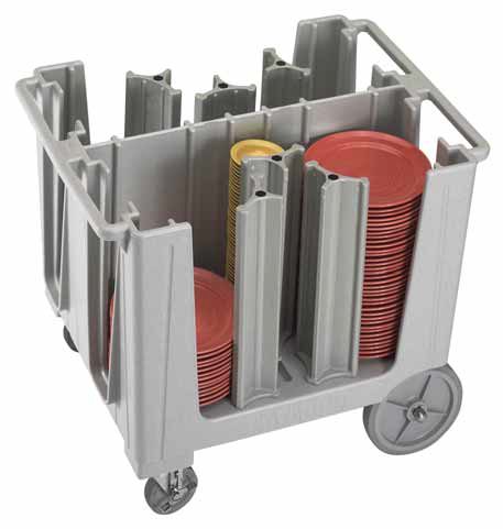 Carro para platos ajustable de 6 separadores azul Cambro