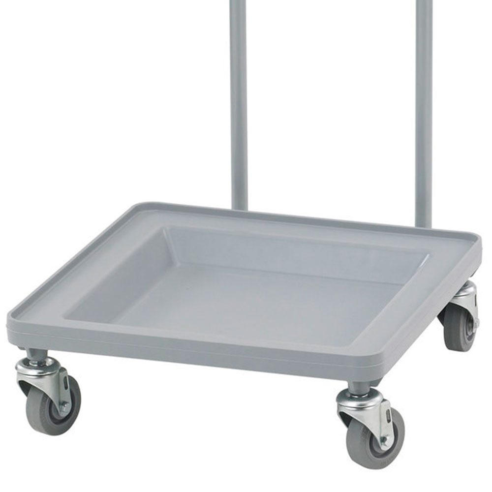 Carro camdollie con manija para cestas de lavado gris Cambro