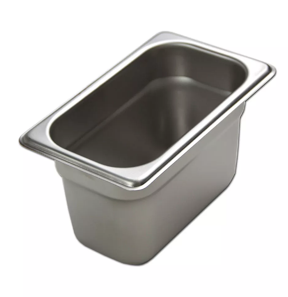 Recipiente para mesas de vapor ( Azafate) 1/9 10 cm 1.0 lt inox Browne Halco