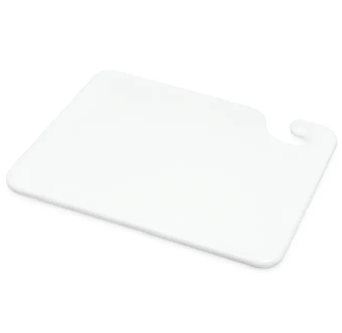 Tabla blanca corte 12&quot; x 18&quot; x 1/2&quot; gancho para colgar San Jamar