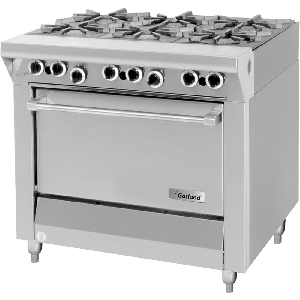 Estufa 6 puestos con horno heavy duty - Garland