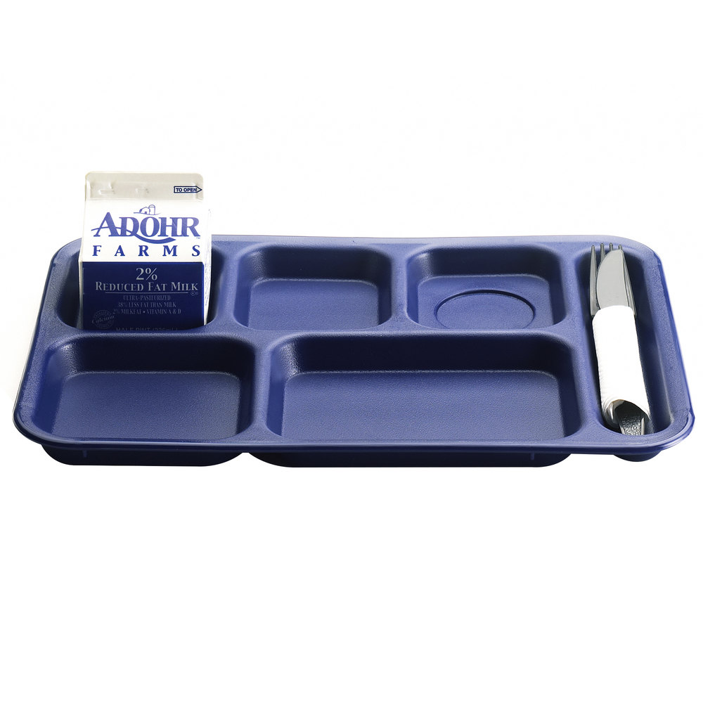 Bandeja servicio 6 compartimientos 25.4 x 36.8 cm policarbonato azul - Cambro