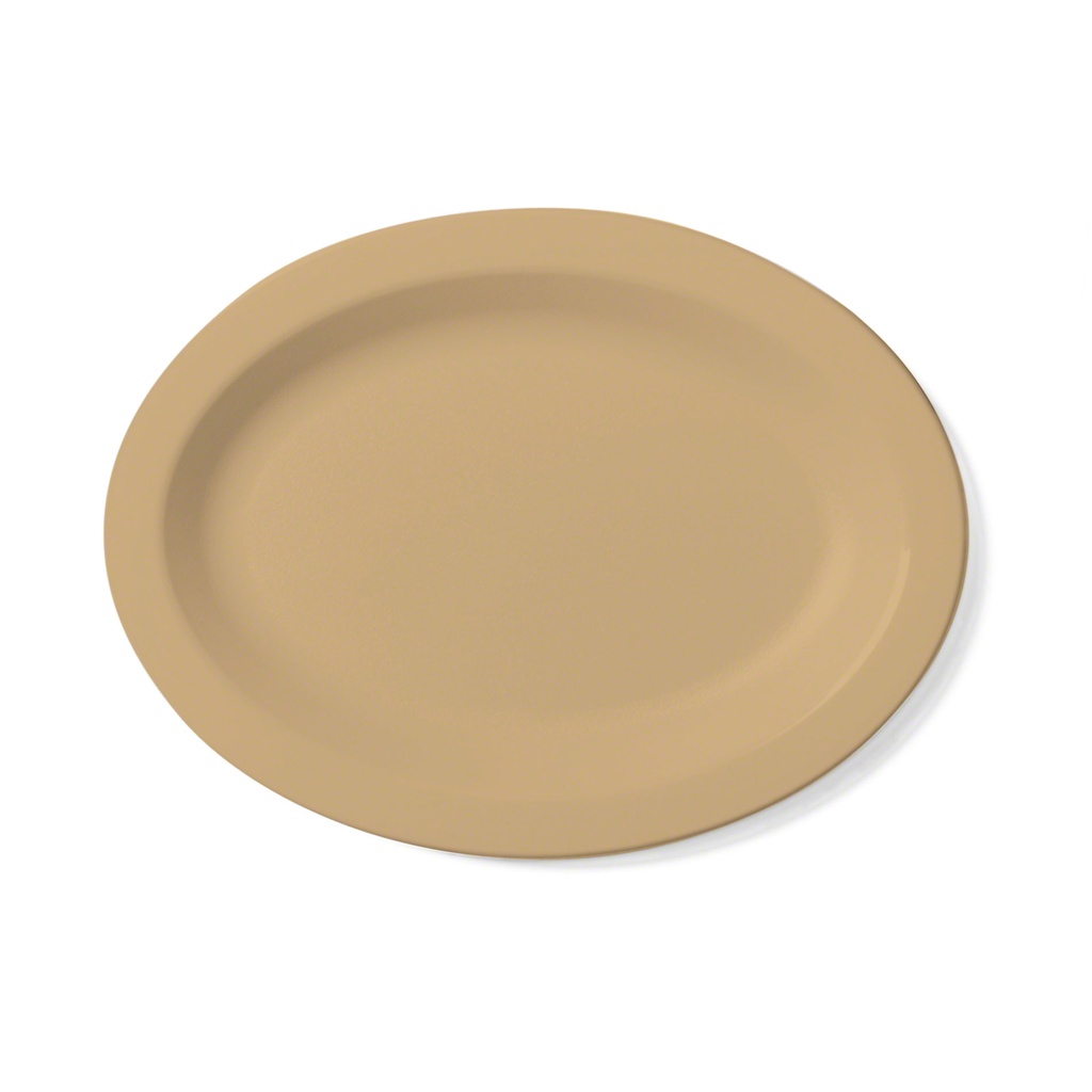 Plato ovalado borde delgado policarbonato 30.5x22.9 beige - Cambro