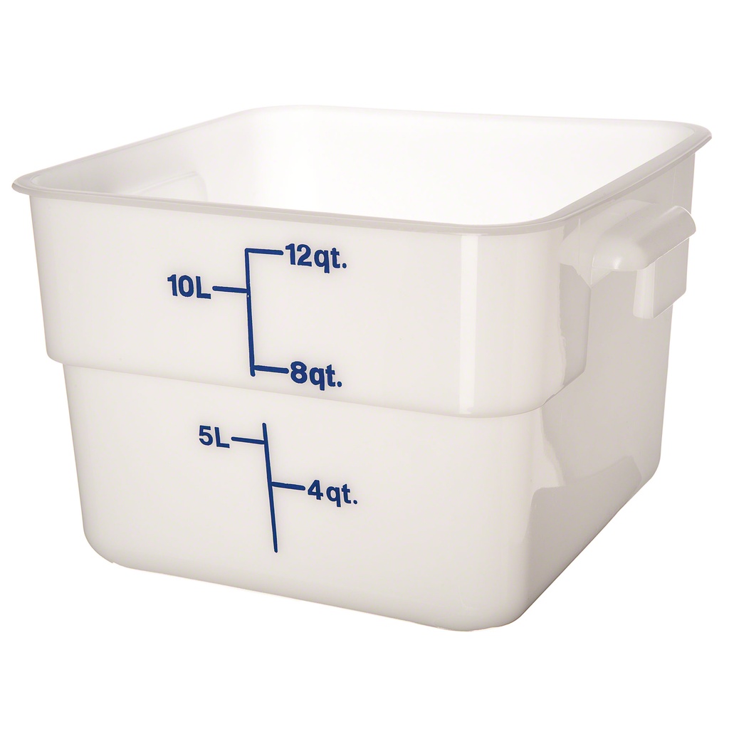Recipiente polietileno con medidas 11.4lts. blanco - Cambro