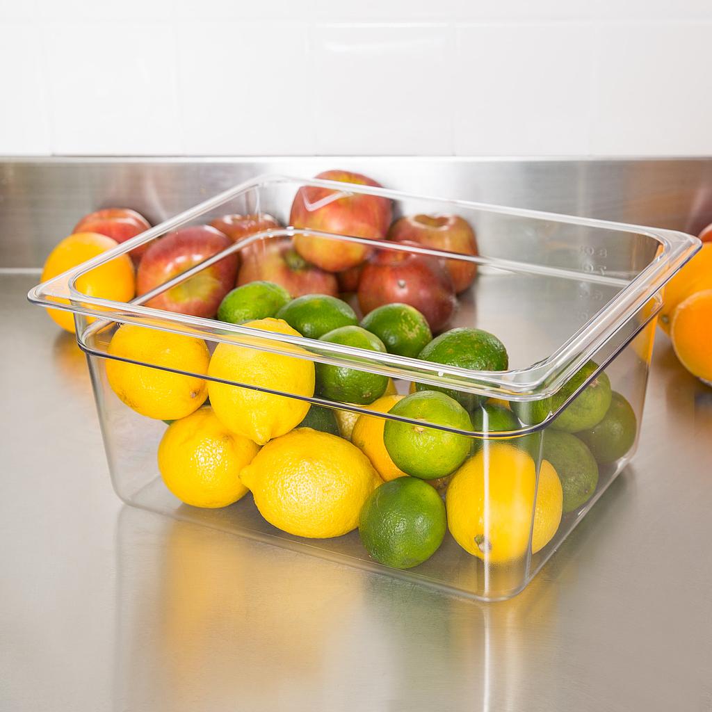 Recipiente 1/2 policarbonato 8.9 lts transparente - Cambro China