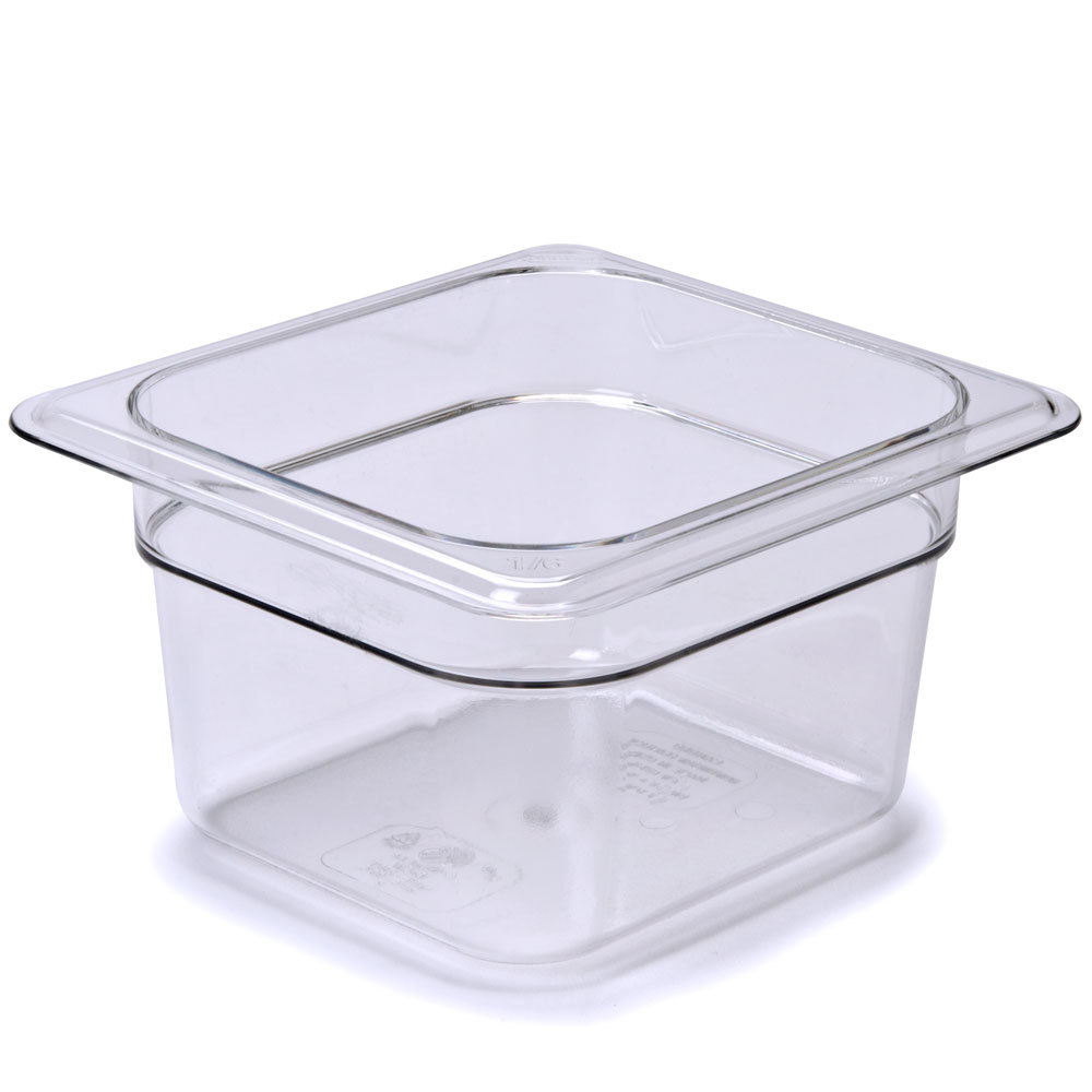 Recipiente 1/6 policarbonato 1.5 lts transparente - Cambro