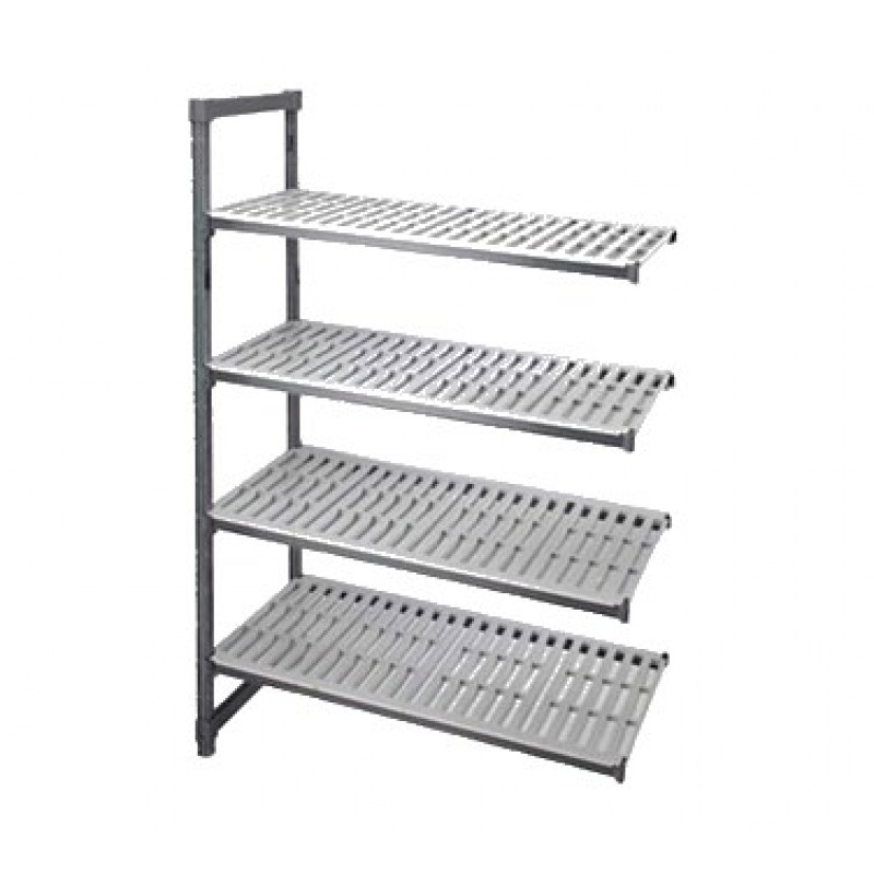 Unidad de adicion estacionaria Basics con 4 entrepaños ventilados, 122cm. x 61cm. x 183cm. (frente, fondo, alto) - Cambro