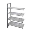 Unidad de adicion estacionaria Basics con 4 entrepaños ventilados, 122cm. x 61cm. x 183cm. (frente, fondo, alto) - Cambro