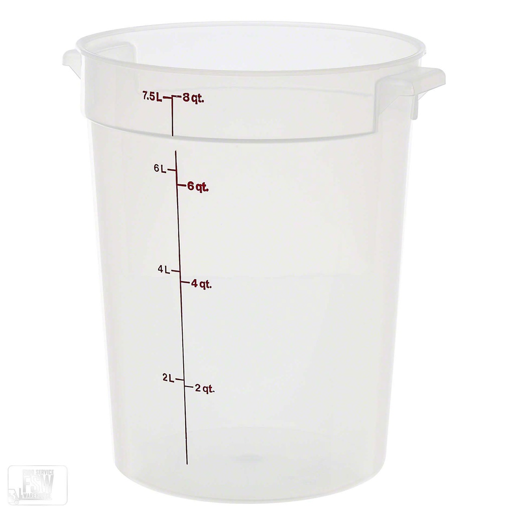 Recipiente redondo 7.6lts. polietileno blanco - Cambro