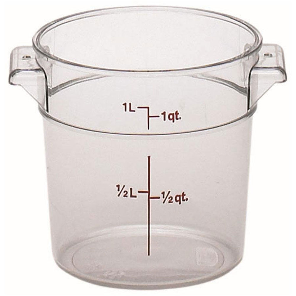 Recipiente redondo 0,9lt policarbonato transparente - Cambro.