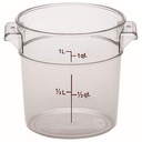 Recipiente redondo 0,9lt policarbonato transparente - Cambro.