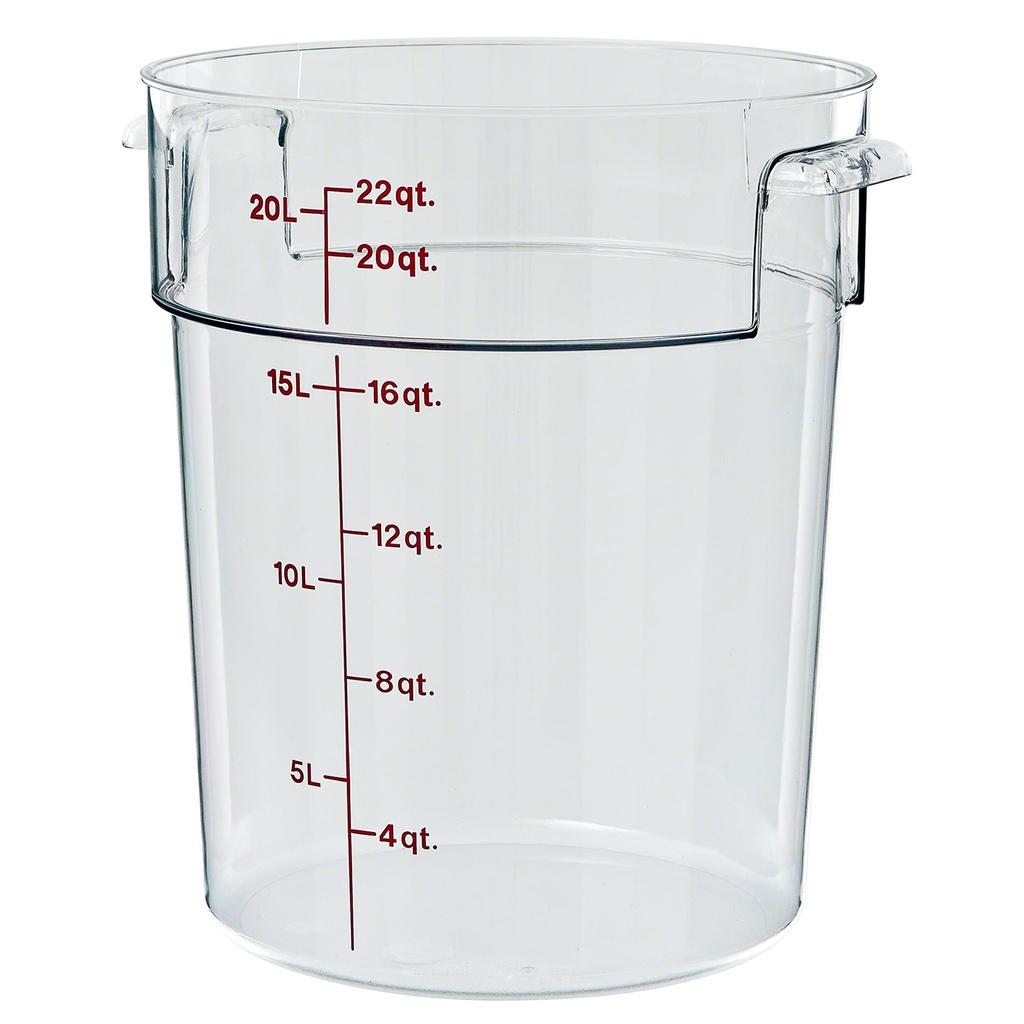 Recipiente redondo 20.8lts. policarbonato transparente - Cambro
