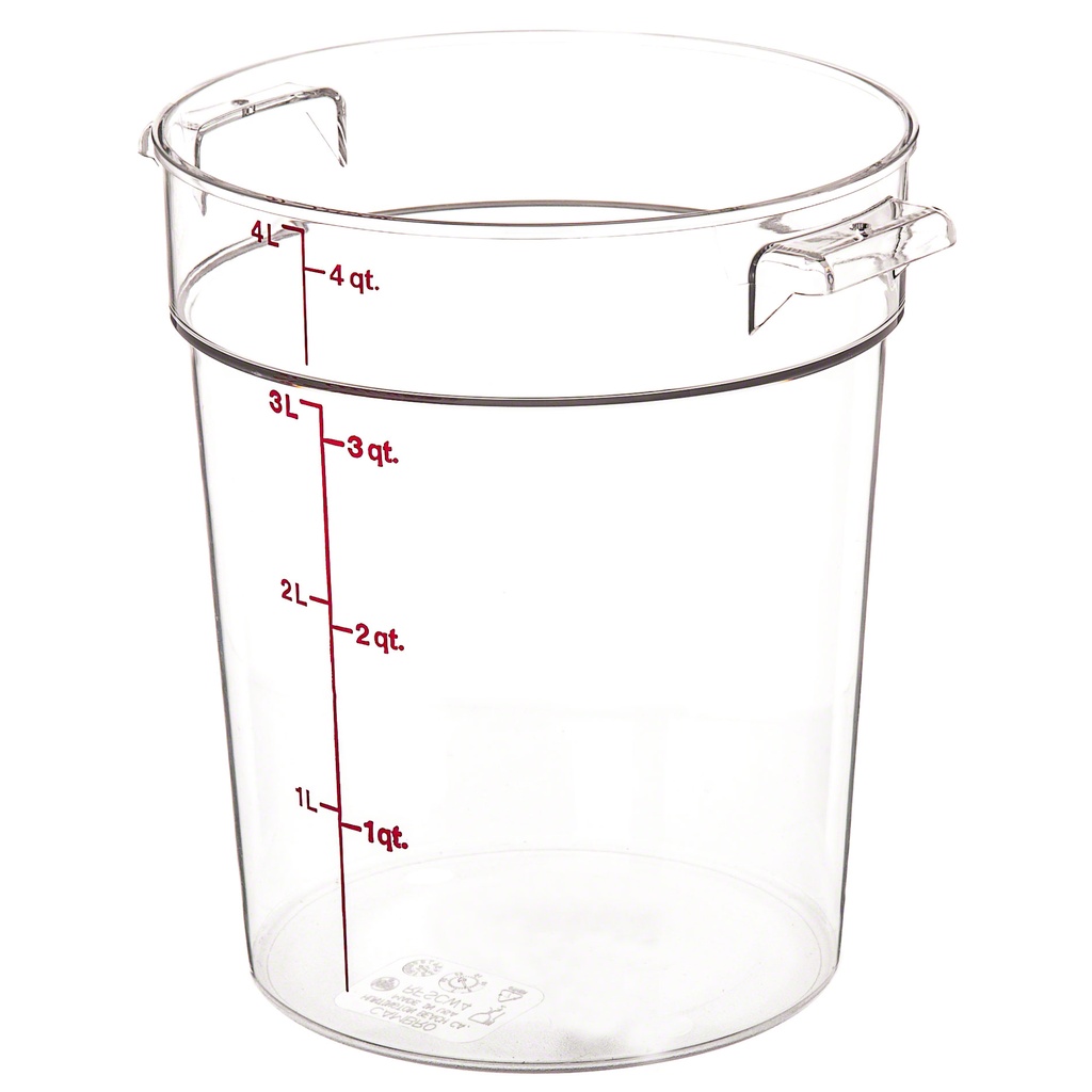 Recipiente redondo 3.8lts. policarbonato transparente - Cambro