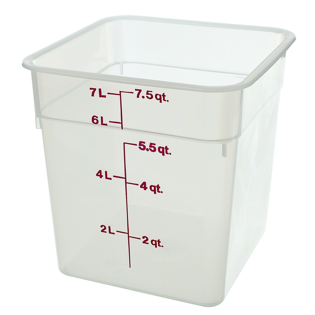 Recipiente cuadrado 7.6lts. polipropileno blanco - Cambro