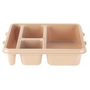 Bandeja 4 compartimientos 23 x 28 x 6.5 cm policarbonato beige - Cambro