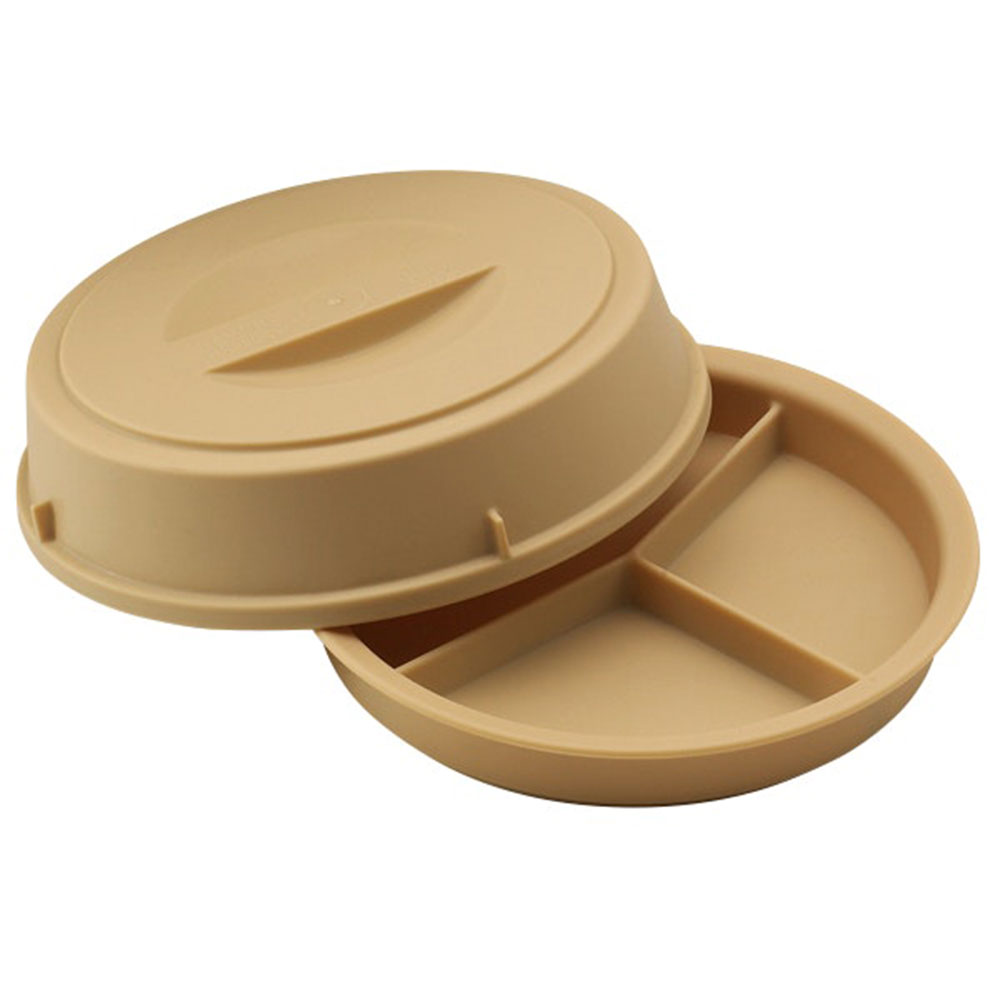 Plato isotermico completo 3 compartimientos 22.9cm policarbonato beige - Cambro