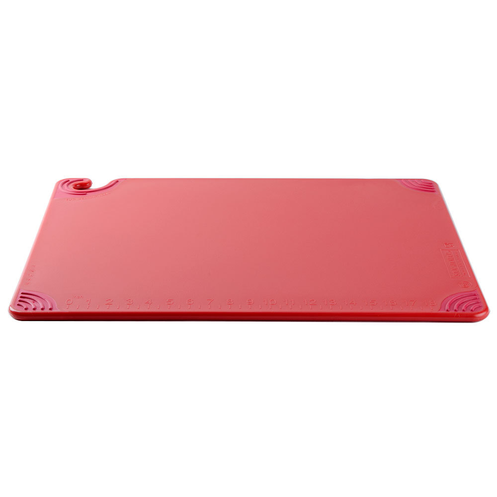 Tabla corte roja con antideslizante 18" x 24" x 1/2" - San Jamar