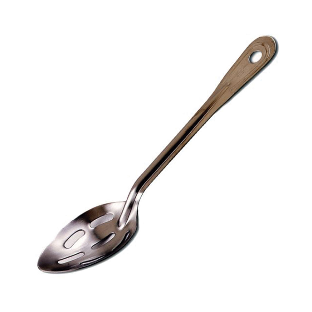 Cuchara para servir 33.0 cm ranurada en acero inoxidable - Browne