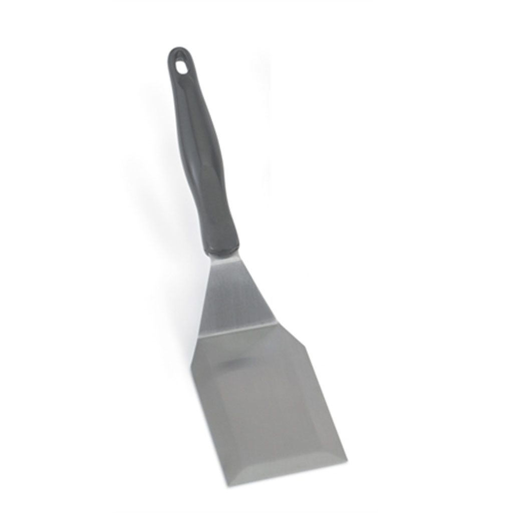 Espátula volteadora sólida 13 1/2 &quot; con mango negro para trabajo pesado - Vollrath
