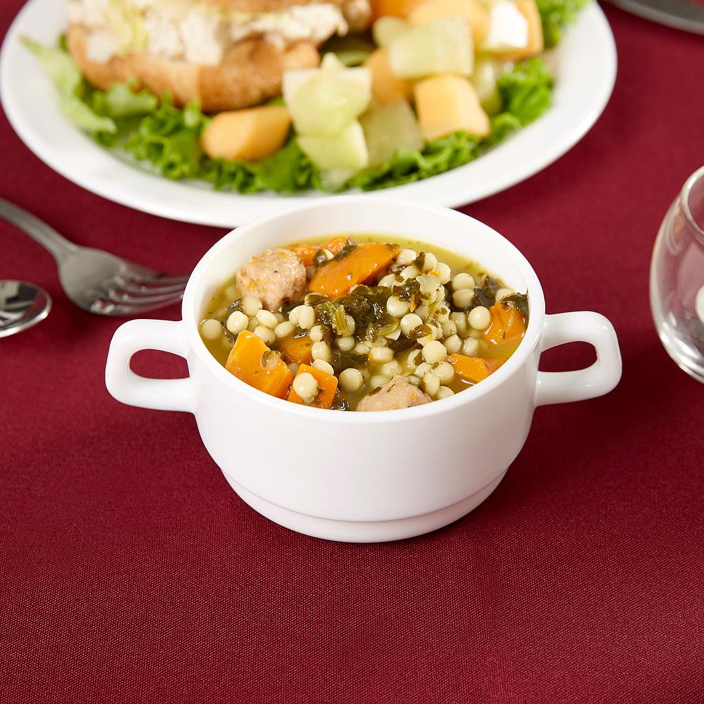 Tazón Consomé Blanco de Vidrio Templado Restaurante,10 ¼ oz-Arcoroc