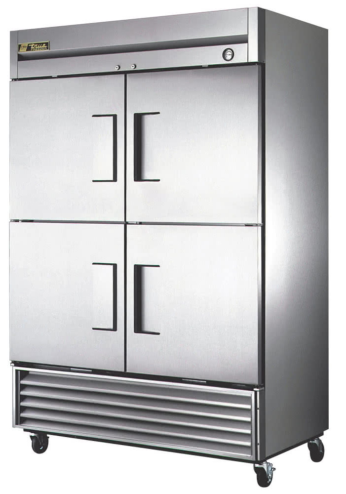 Refrigerador doble con puertas sólidas divididas, refrigerante ecológico de hidrocarburo R-290 - True