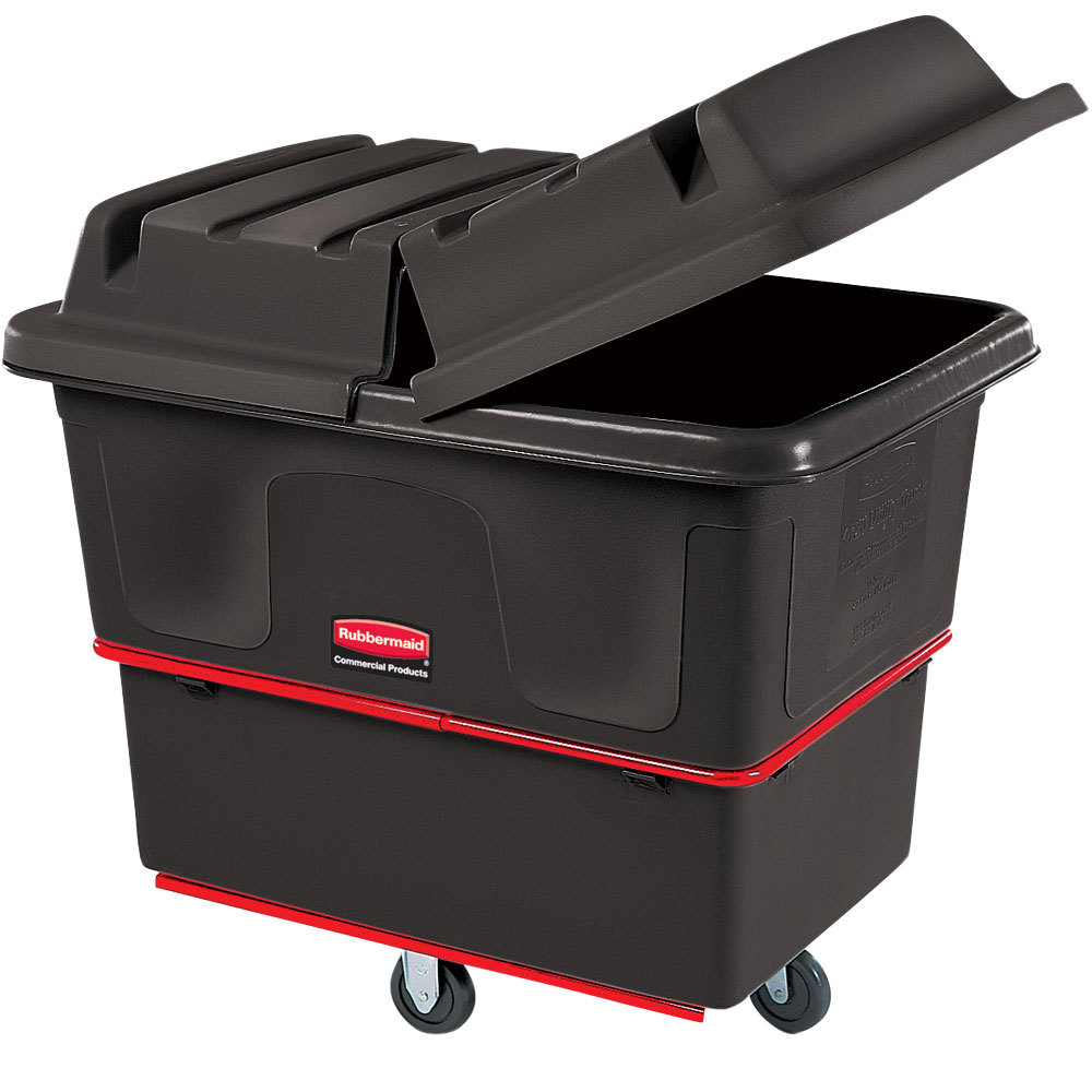 Contenedor rodante 1000lb negro trabajo pesado (Outlet) - Rubbermaid Importados