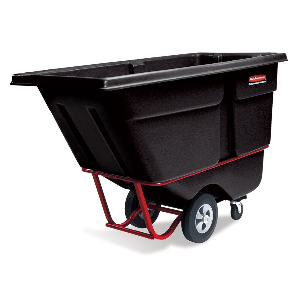 Contenedor volcador 850 lb negro trabajo pesado - Rubbermaid Importados