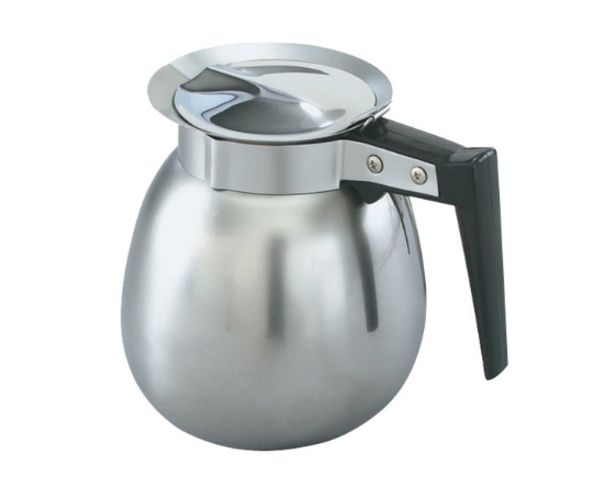 Decantador de café de 2 qt con mango de plástico negro, acero inoxidable con acabado en espejo 2 qts SS - Vollrath