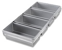 Molde pan 10-23/32&quot; x 23-7/8&quot; x 3&quot; exterior (4 und individuales de 10&quot; x 5&quot;) acero aluminizado  - Chicago Metallic