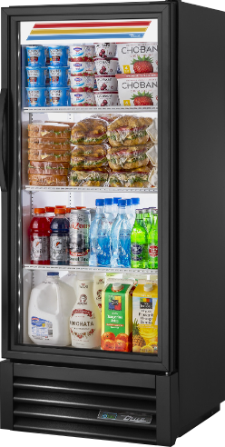 Refrigerador exhibidor con puerta batiente - True