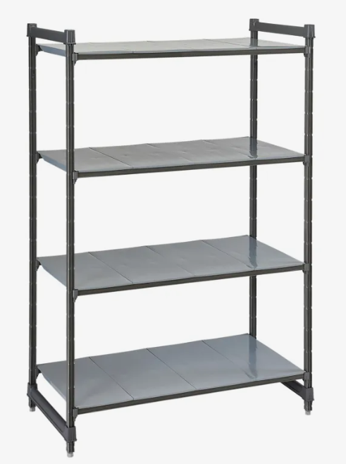 Unidad inicial Basics Plus 4 estantes sólidos. Dimensiones: 460 x 1070 x 2140 mm grafito - Cambro China