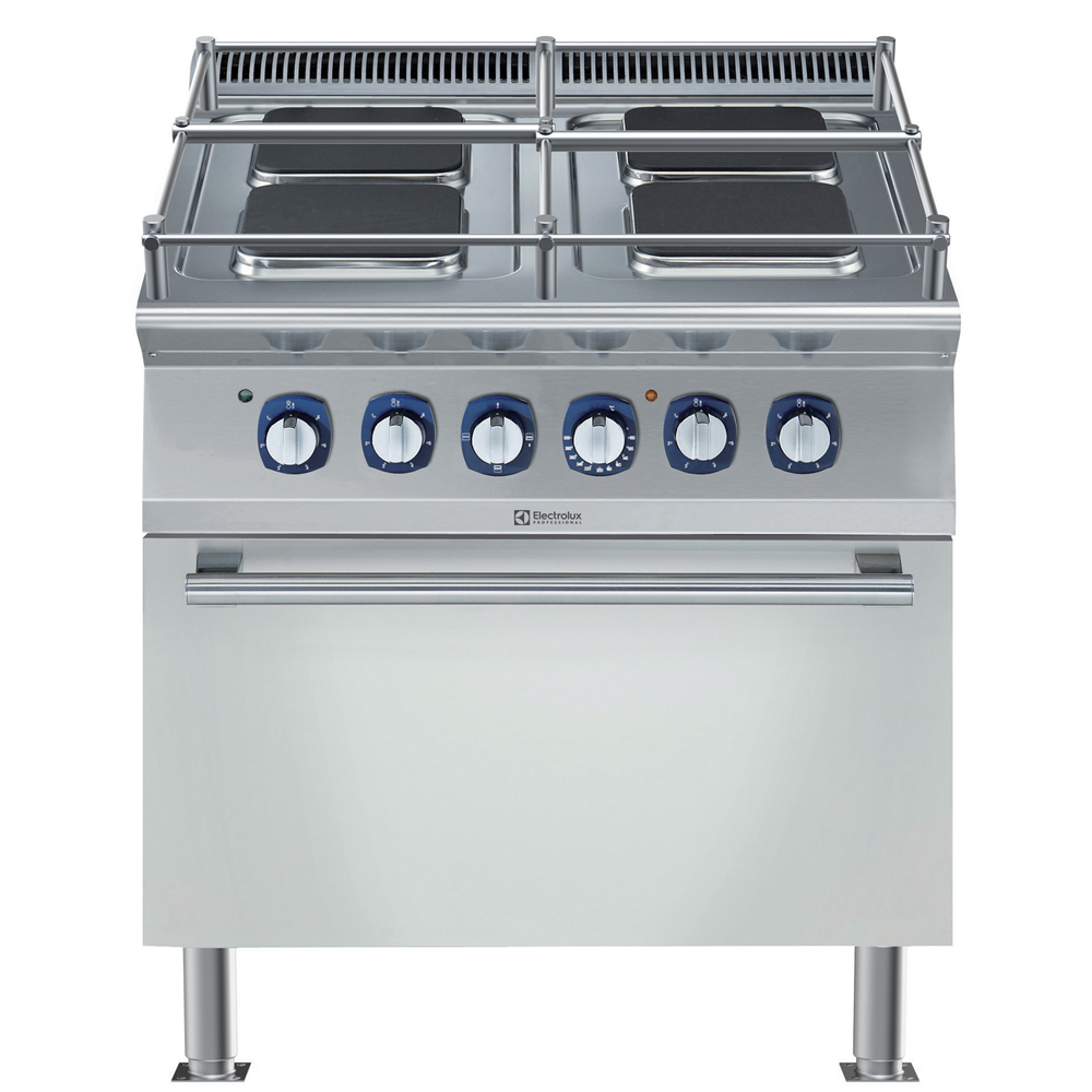 Línea de Cocción Modular 700XP Cocina eléctrica TOP 4 placas cuadradas 2,6 kW, horno eléctrico, marine - Electrolux