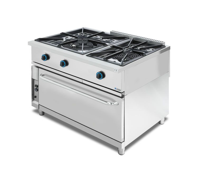 Paellero de doble quemador con horno a gas natural  - NTGAS