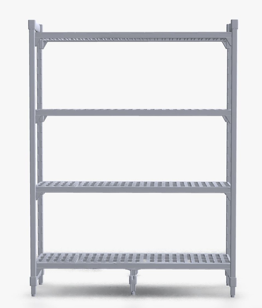  Estante premium Camshelving consta de dos  conjuntos de postes y 4 entrepaños: Dimensiones armado: 18"x54"x72"-Cambro China