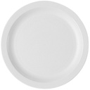 Plato de 21cm. en policarbonato con borde delgado, color blanco - Cambro
