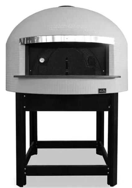 Horno fijo a gas serie Napoli M90 capacidad aprox. 90 Pizzas/hora blanco con custom logo - Alfa