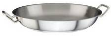Olla para paella en acero inoxidable, acabado espejo, 2 asas, diámetro 40 cm. de diámetro, compatible para inducción - Ozti