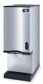 Máquina fabricadora de hielo nuggets, capacidad producción hasta 285 lbs (92 kg),  almacena 20 lbs (9,07 kg) y activación con palanca  - Manitowoc