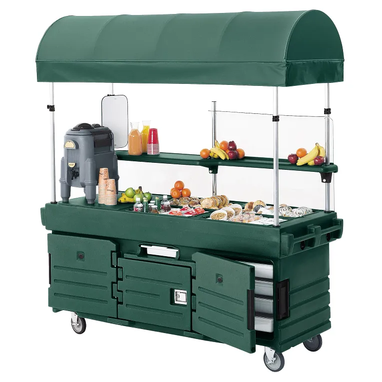 Carro Camkiosk con toldo, color verde - Cambro USA
